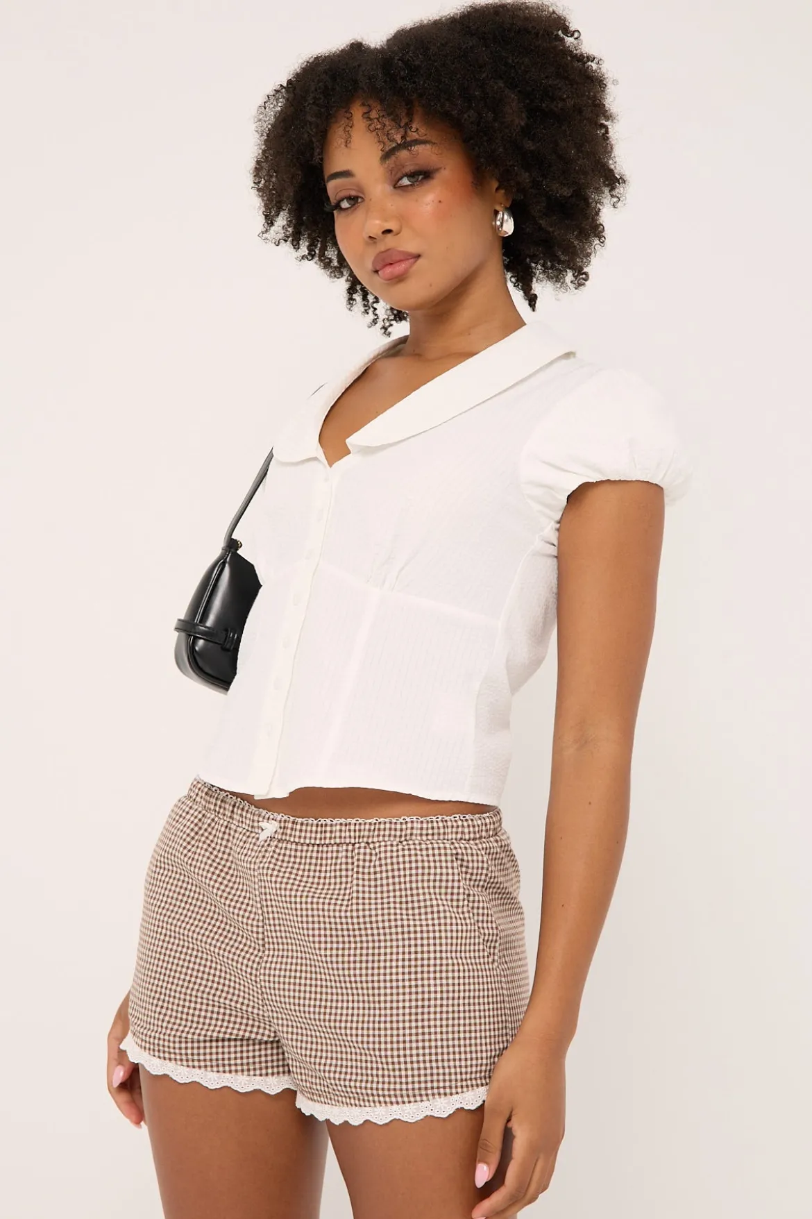Frankie Bloomer Short Brown Print