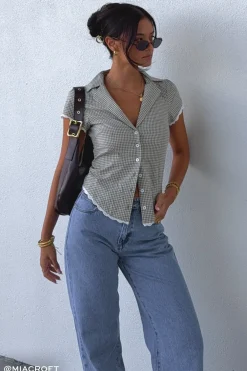Frankie Cap Sleeve Blouse Olive