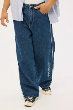 Freestyle Behemoth Super Baggy Jean Rave Blue