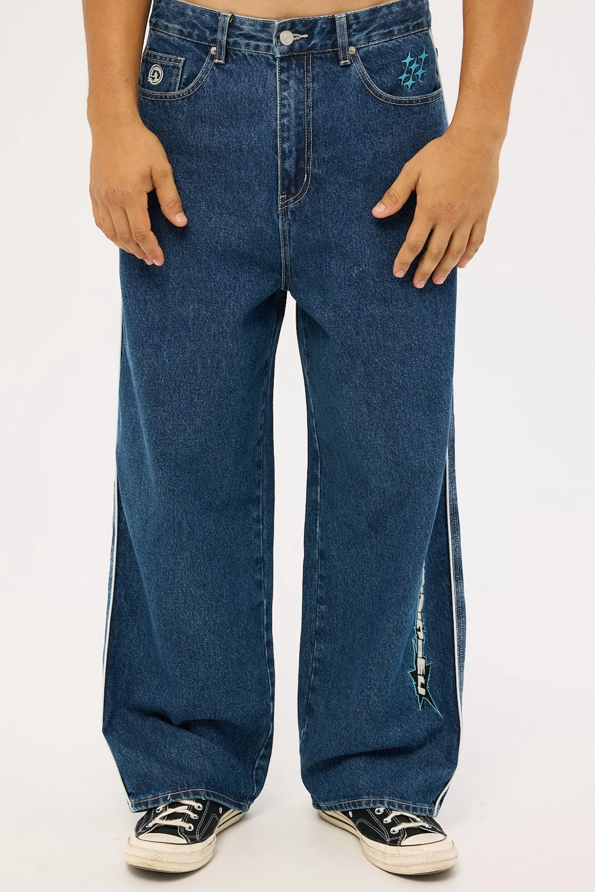 Freestyle Behemoth Super Baggy Jean Rave Blue