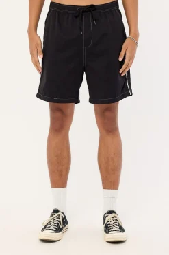 Frequency Baggy Nylon Short Black