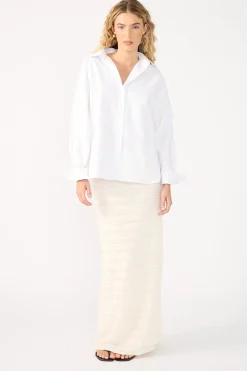 Frilly Astra Maxi Skirt Cream