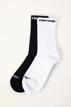 FRNTRNR Socks 2 Pack Black/White