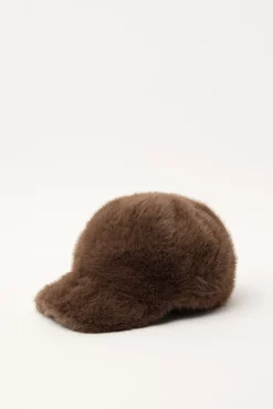 Frosbite Faux Fur Cap Brown