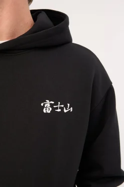 Fuji Boxy Hoodie Black