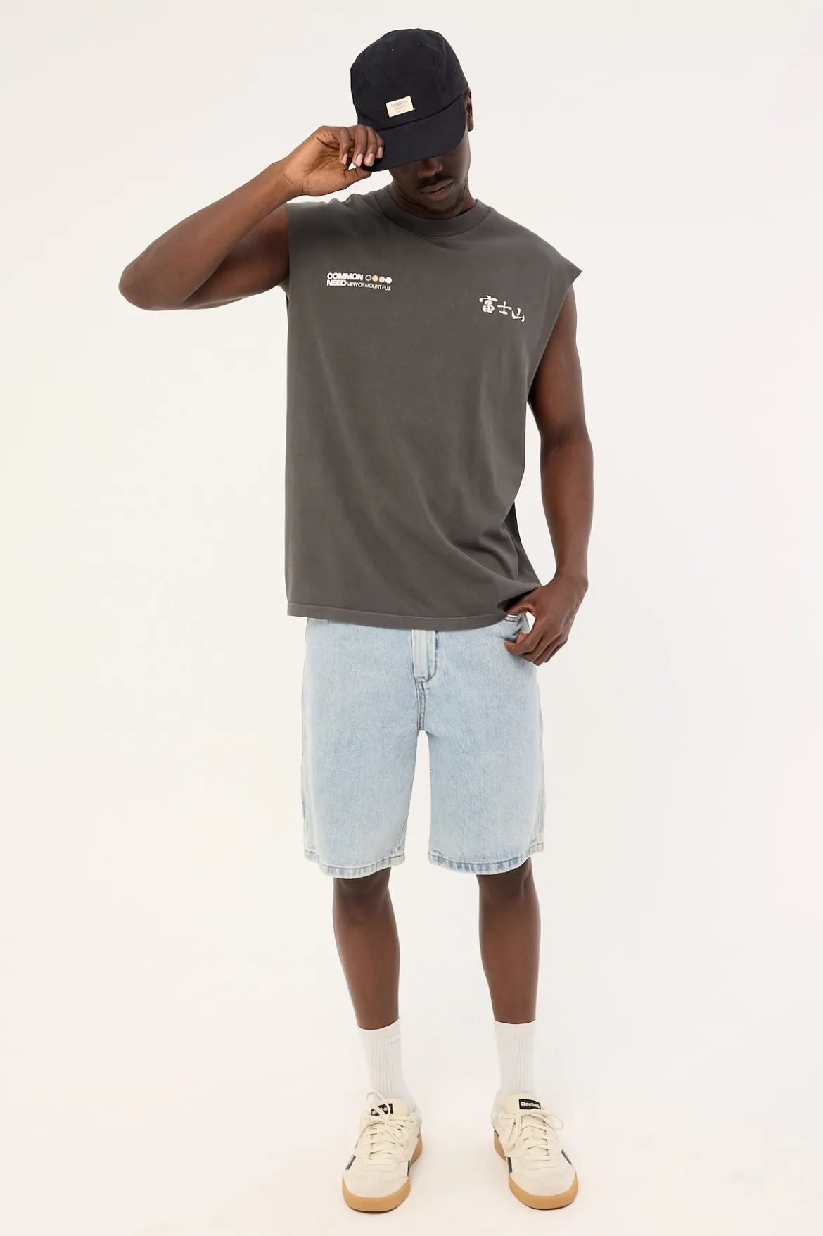 Fuji Muscle Tank Washed Black