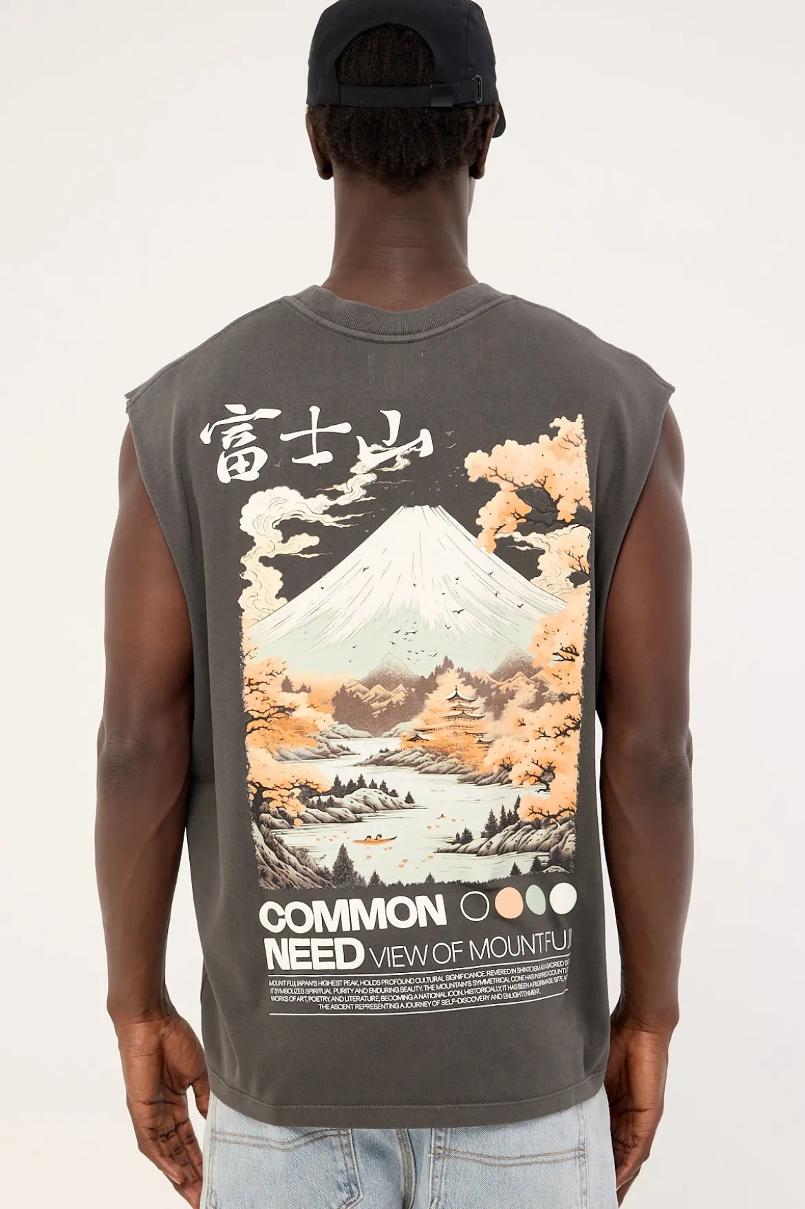 Fuji Muscle Tank Washed Black