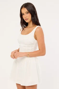 Gabrielle Corset Mini Dress White