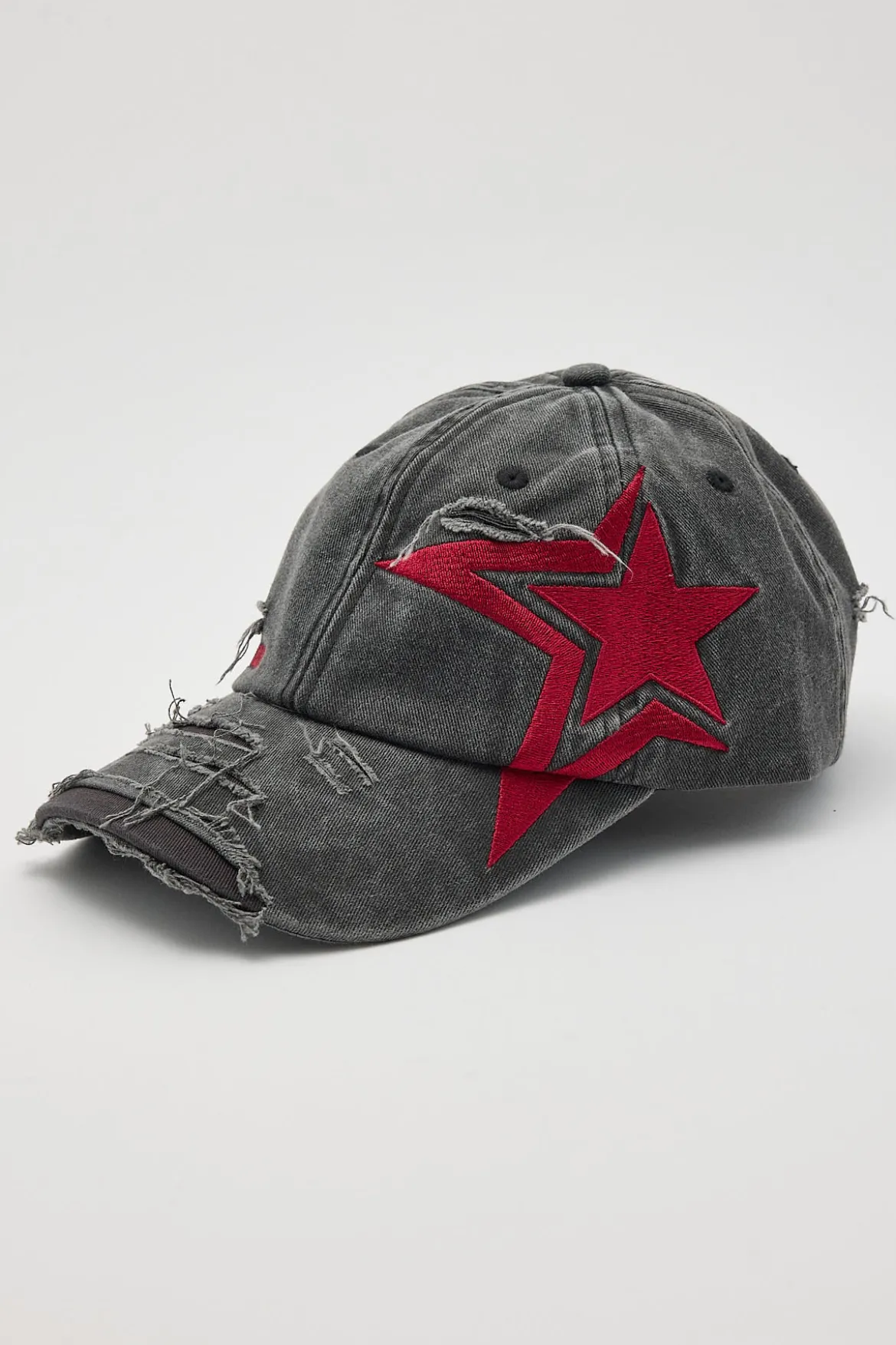 Galaxy Distressed Dad Cap Washed Black