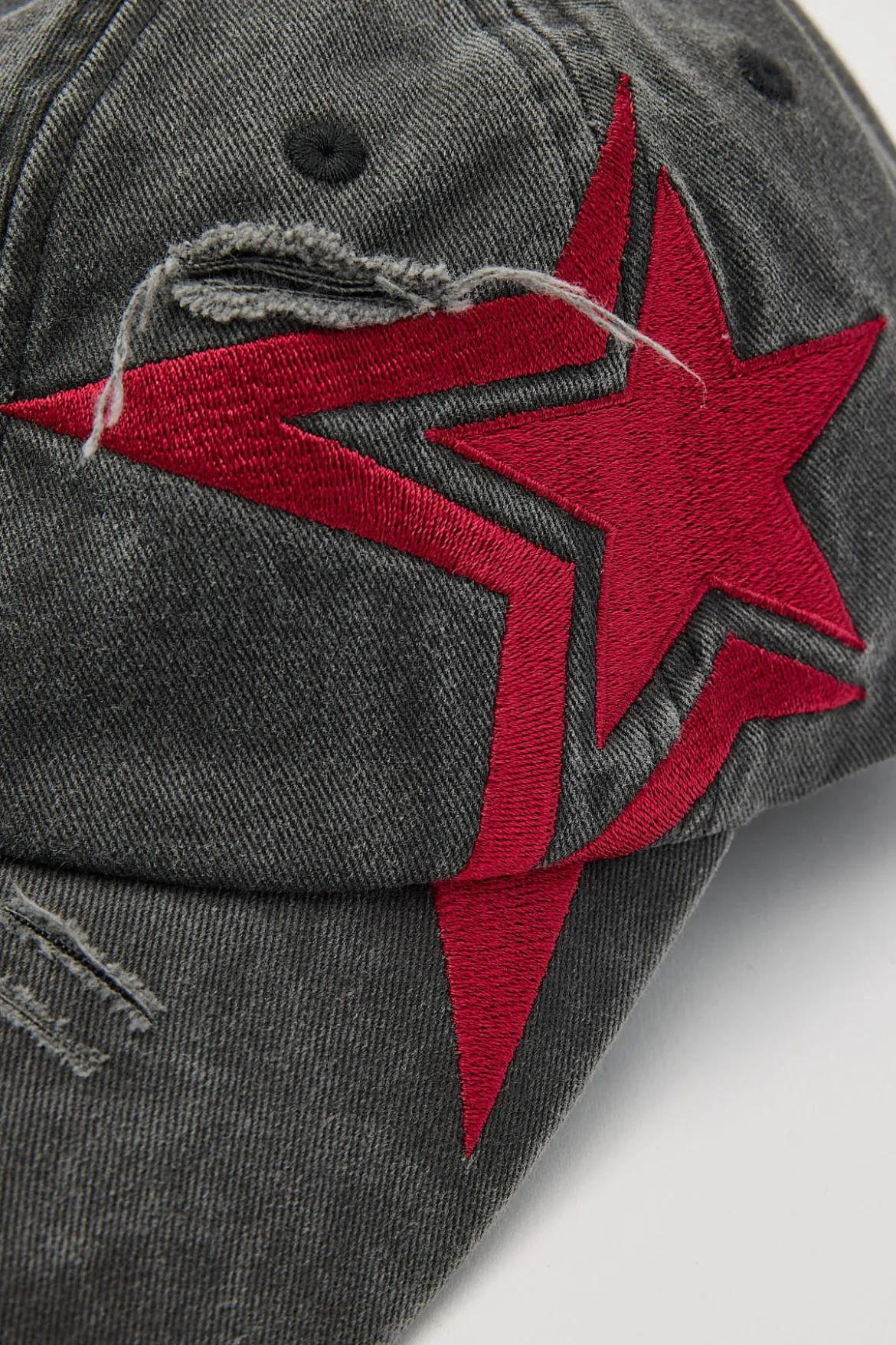 Galaxy Distressed Dad Cap Washed Black