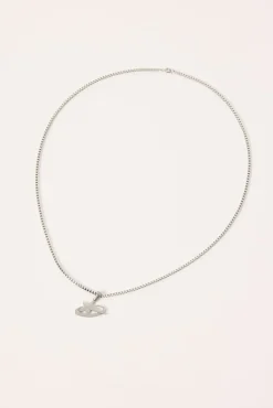 Galaxy Pendant Necklace Brushed Stainless Steel