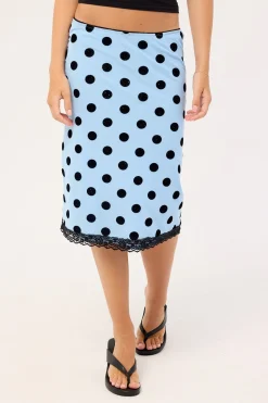 Gamila Midi Skirt Polka Spce Blue Black
