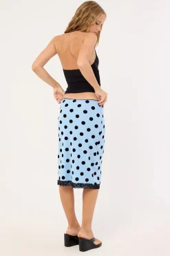 Gamila Midi Skirt Polka Spce Blue Black