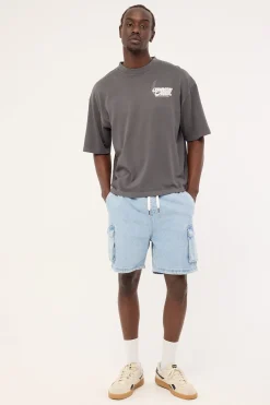 Garden Cropped Heavyweight Easy Tee Washed Black