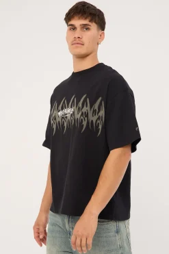 Ghosted Oversize Tee Black