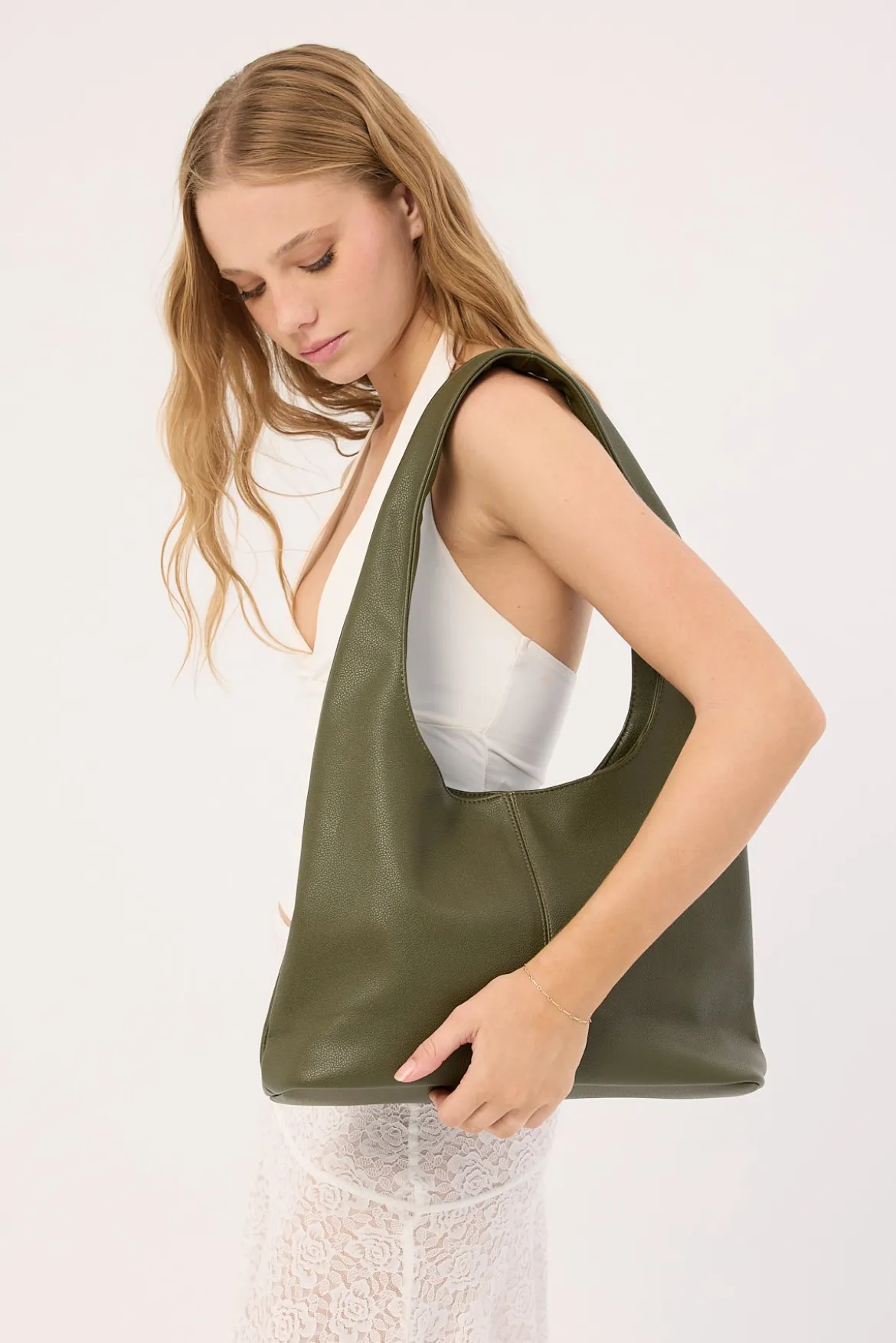 Gianna Slouch Bag Khaki Green