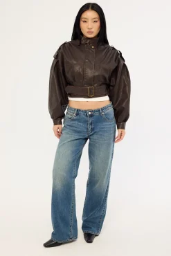 Gigi Leather Jacket Chocolate