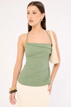 Ginny Fold Down Top Green