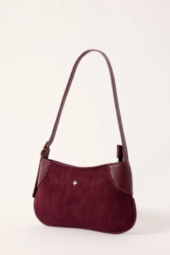 Glinda Mini Shoulder Bag Berry Suede