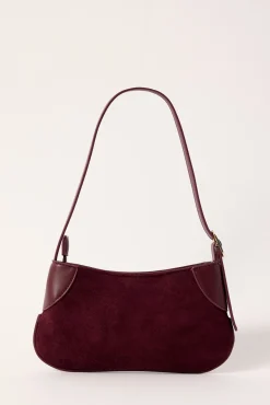 Glinda Mini Shoulder Bag Berry Suede
