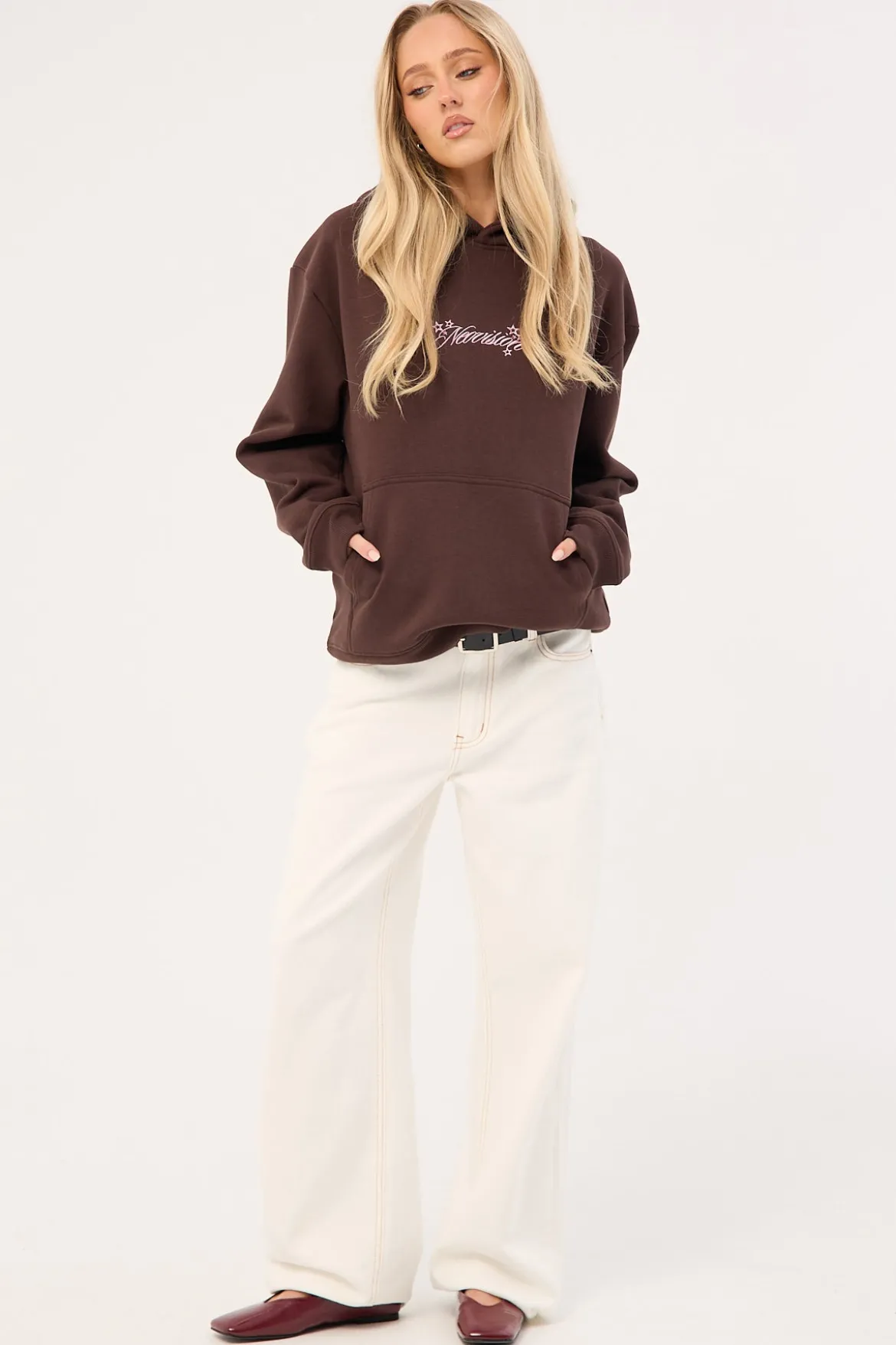 Glint Relaxed Hoodie Coffee