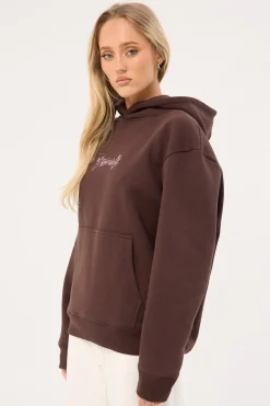 Glint Relaxed Hoodie Coffee
