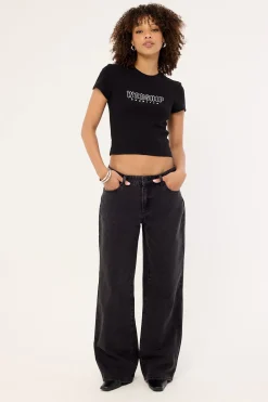 Glitz Slim Fit Tee Black