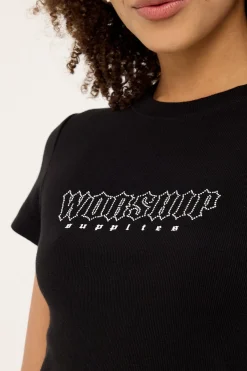 Glitz Slim Fit Tee Black