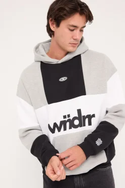 Global Panel Hood Sweat Black/Grey Marle