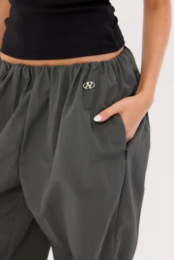 Gravex Nylon Wide Leg Pant Khaki Green