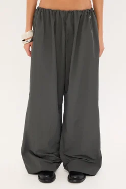 Gravex Nylon Wide Leg Pant Khaki Green