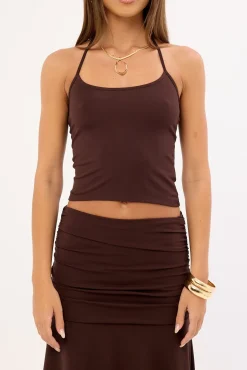 Gresca Halter Top Chocolat Moka