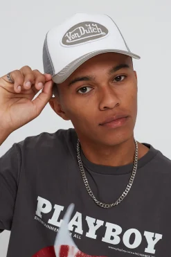 Grey & White Trucker White/Grey