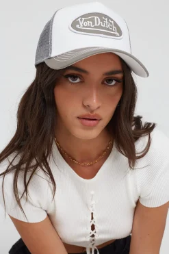 Grey & White Trucker White/Grey