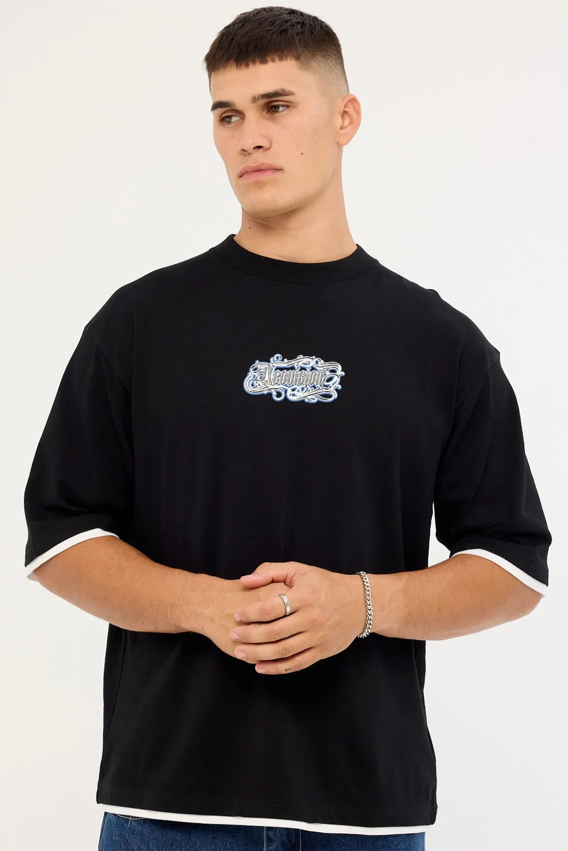 Grime Street Super Heavy Tee Black