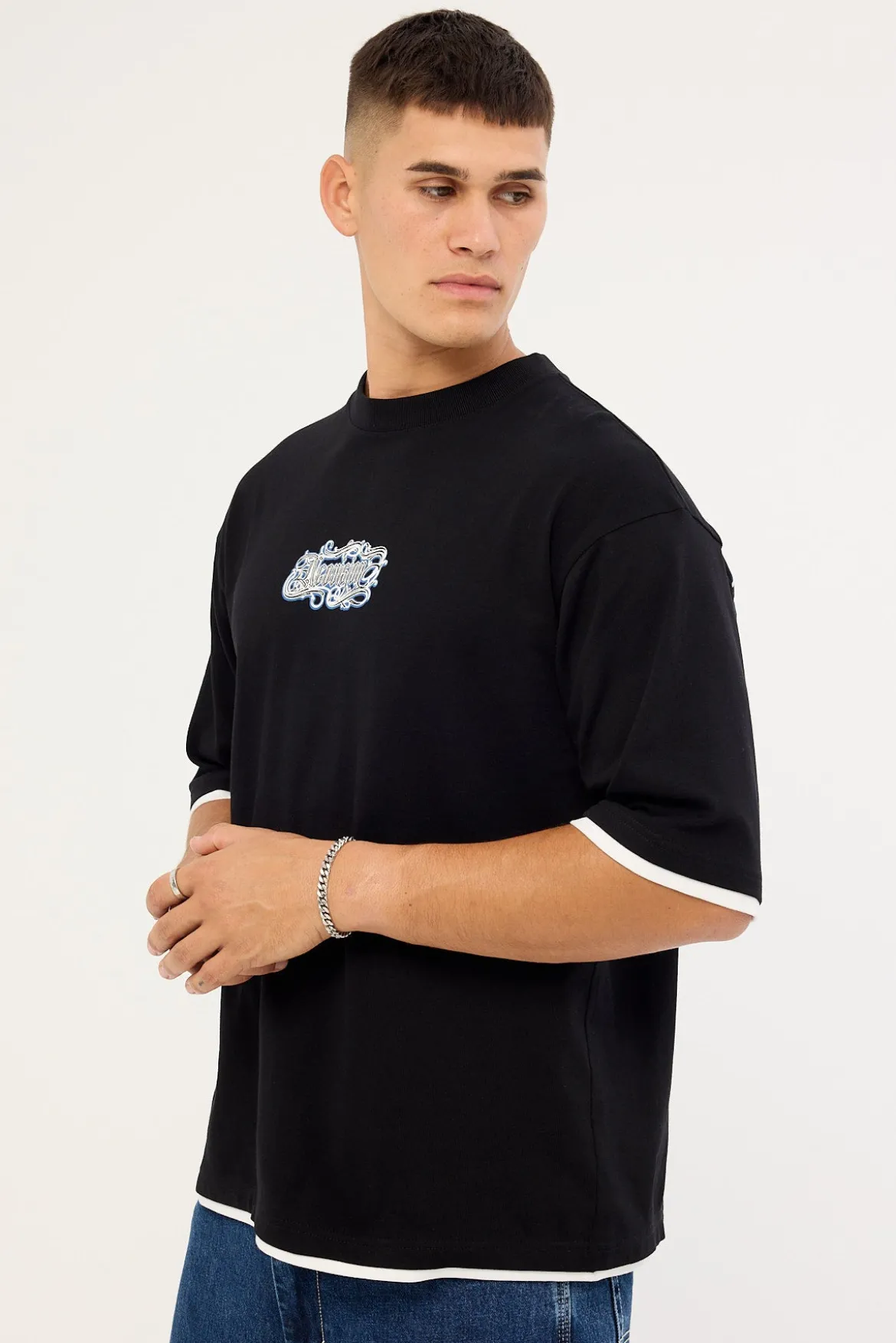 Grime Street Super Heavy Tee Black