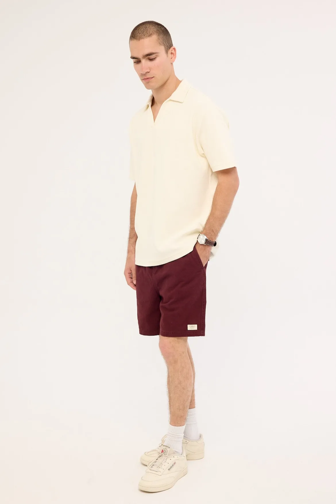 Habitat Elastic Waist Short Washed Merlot