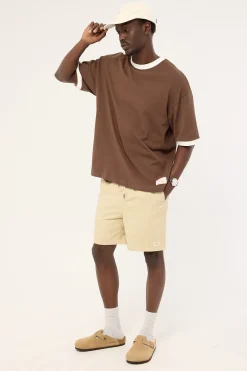 Habitat Elastic Waist Short Washed Off White