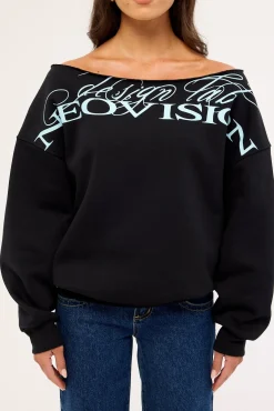 Hack Off Shoulder Crew Black