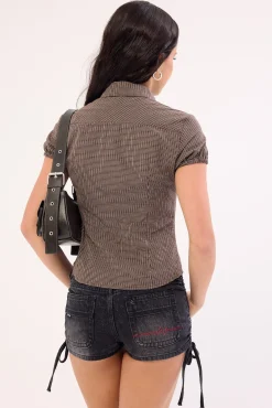 Hackney Low Rise Micro Mini Short Blasted Black