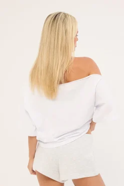 Hailee Low Rise Lounge Shorts Grey Marle