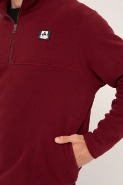 Half Zip Crew Burgundy