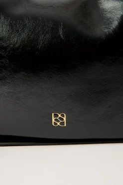 Halo Crescent Handbag Black