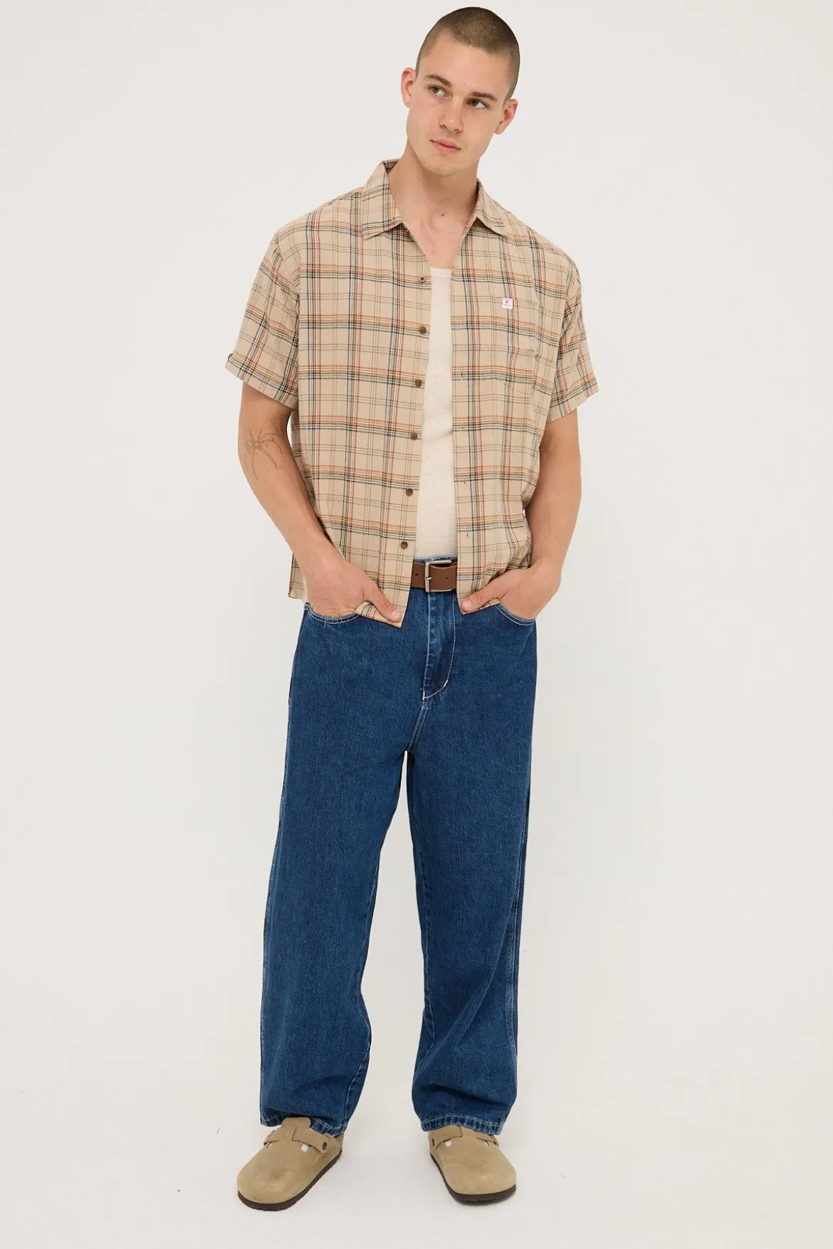 Hank Short Sleeve Work Shirt Grey