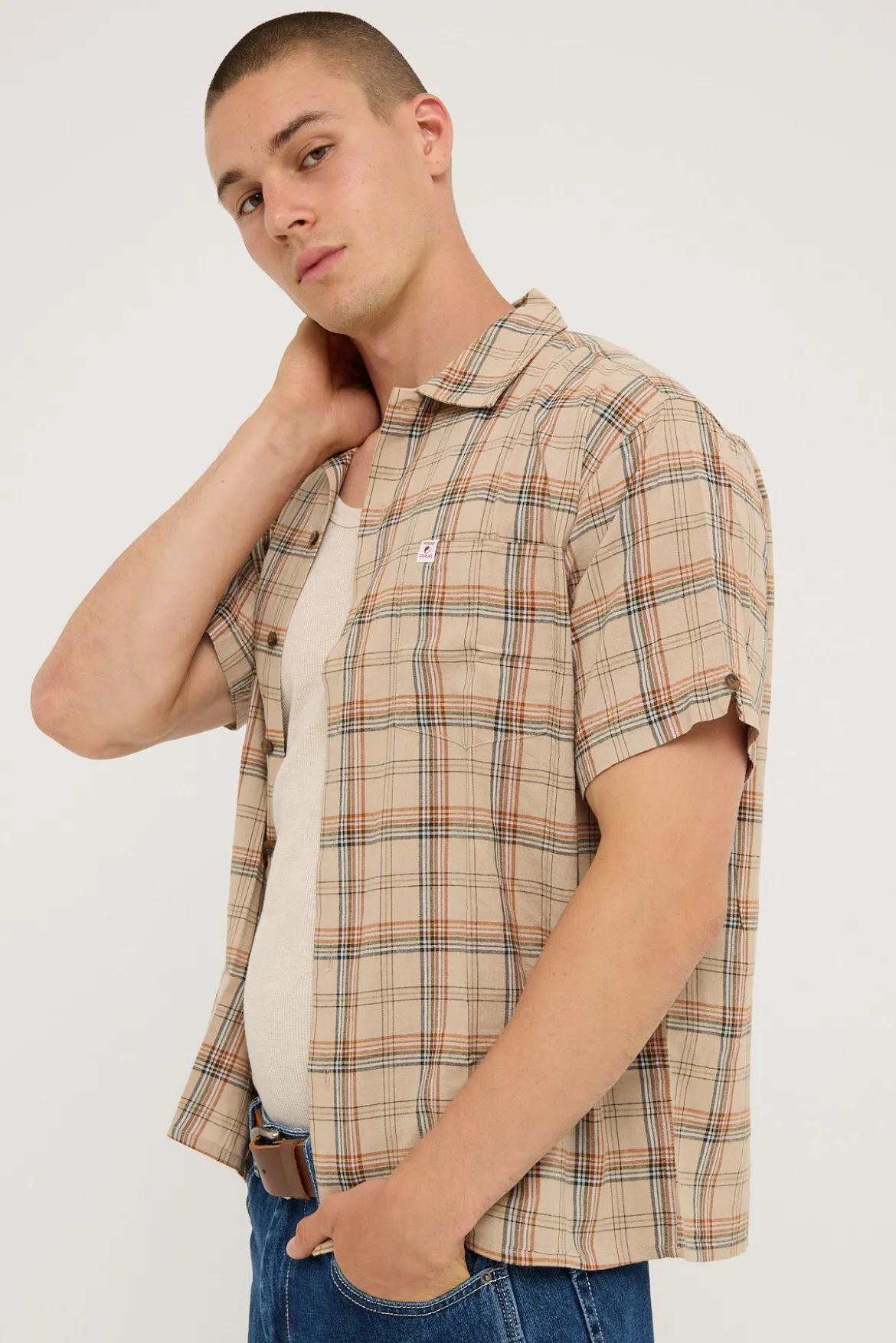 Hank Short Sleeve Work Shirt Grey