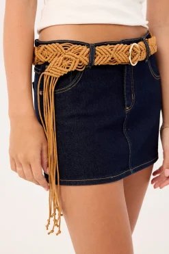 Havana Macrame Belt Brown