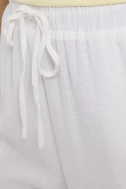 Haven Mid Rise Bow Pants White