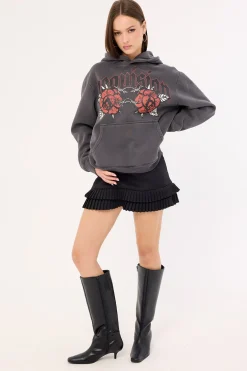 Hawk Relaxed Hoodie Washed Black