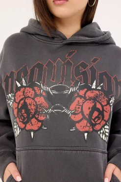 Hawk Relaxed Hoodie Washed Black