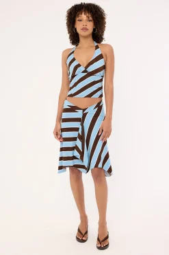 Haya Top Retro Stripe Blue